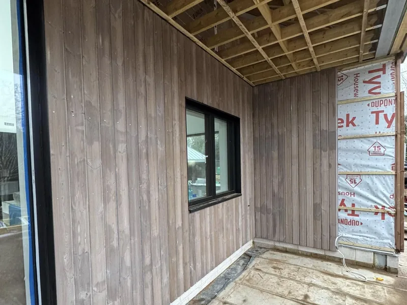 Timber cladding installation on a property in Norfolk