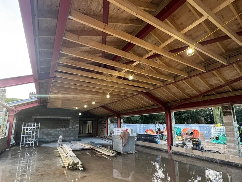 Alford Manor House events venue under construction by AJB Group