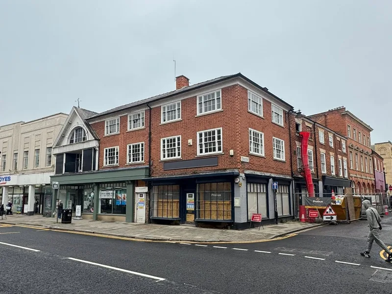 Three storey town centre building at 17-19 High Street, Grantham, converted into nine apartments