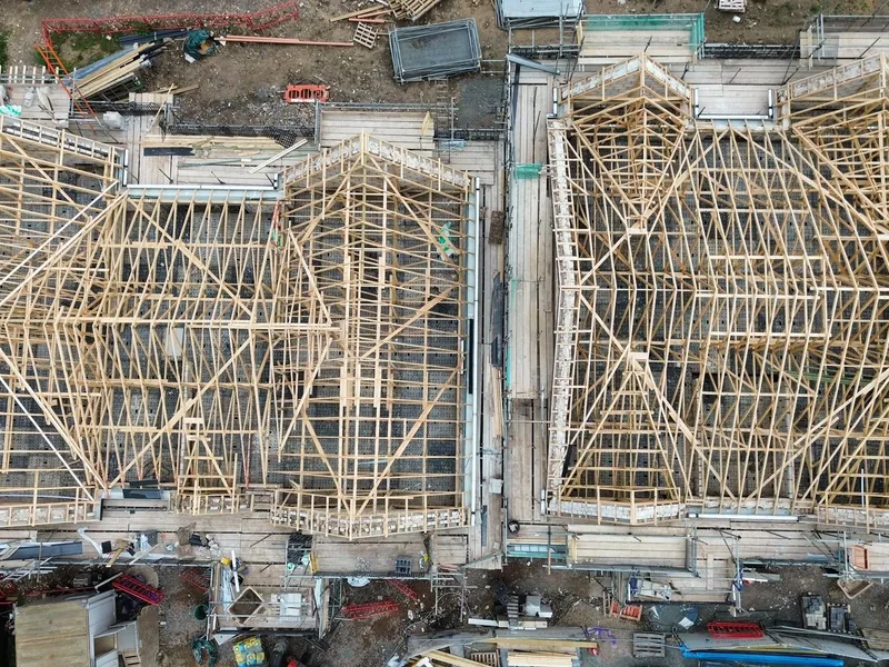 First of two large scale roofs completed for Stronghold Homes in Leicestershire