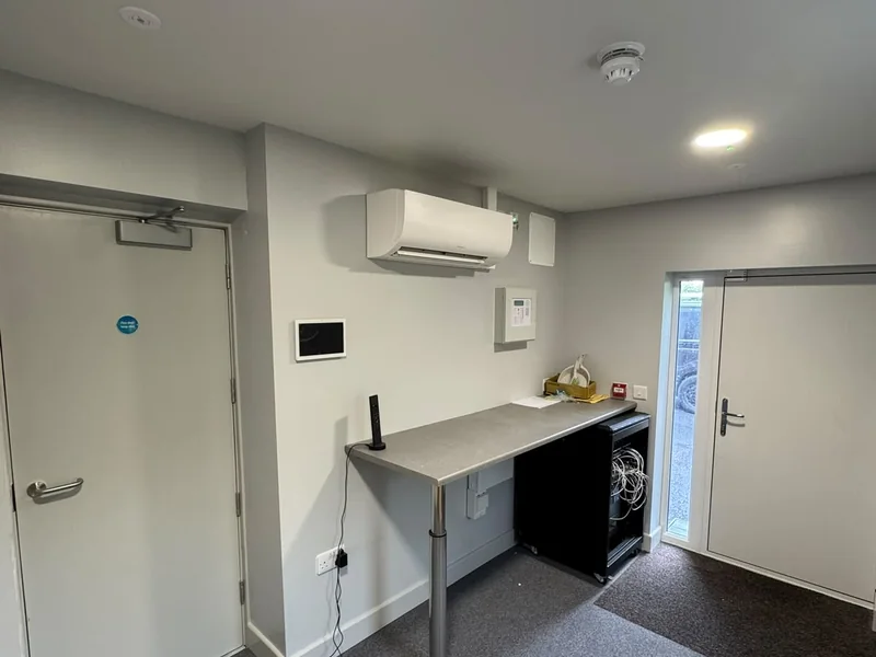 Completed utility and preparation area with stainless bench