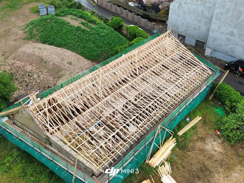 Roof replacement on Stoke Ferry Village Hall, Norfolk