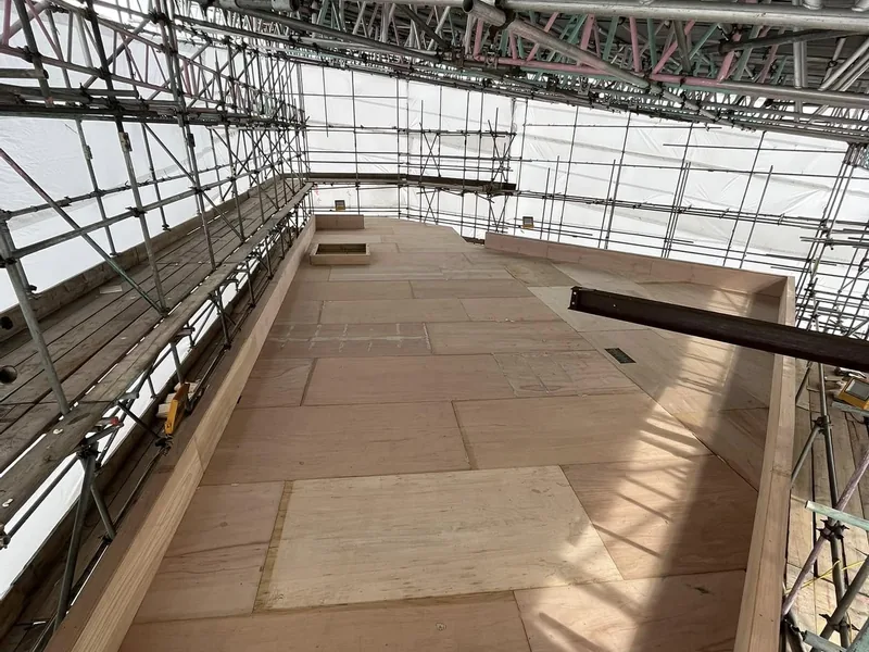 First joist and floor set completed by a team of three in five days in Tottenham
