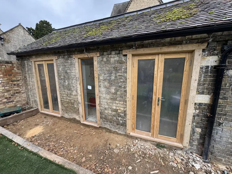 Timber windows and doors fitted to a period elevation