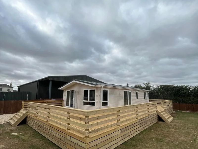 Timber deck and external structure built by AJB Group carpenters