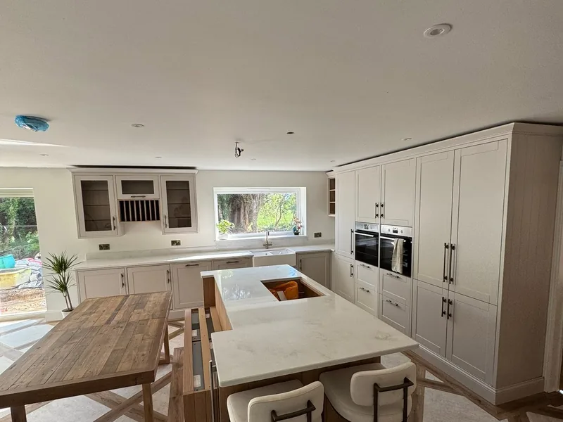 Fitted kitchen installed in a converted apartment