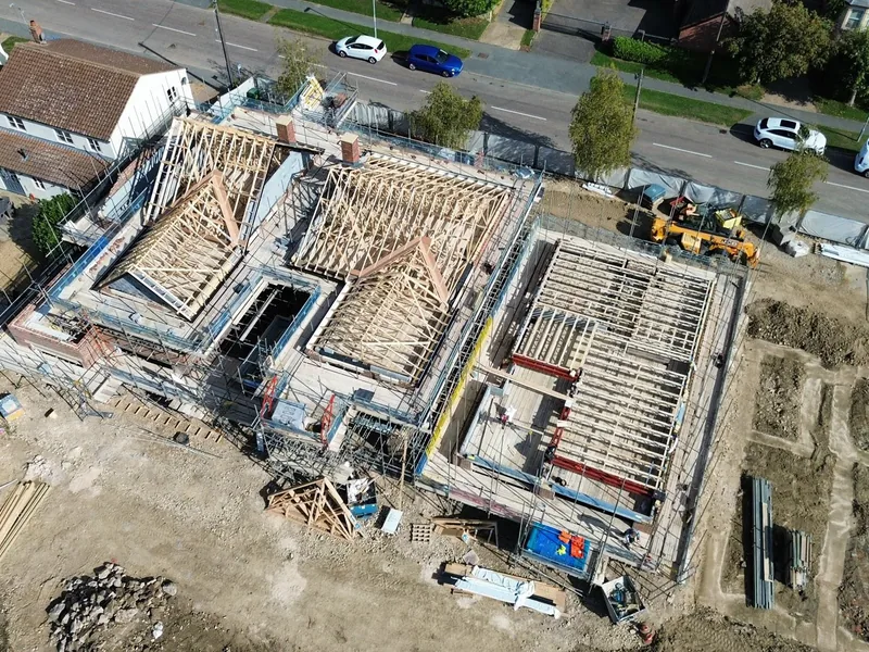 Posi-joist set installed on a new build plot