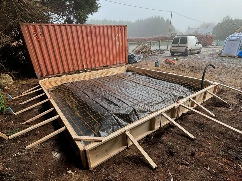 Completed shuttering ready for the pour
