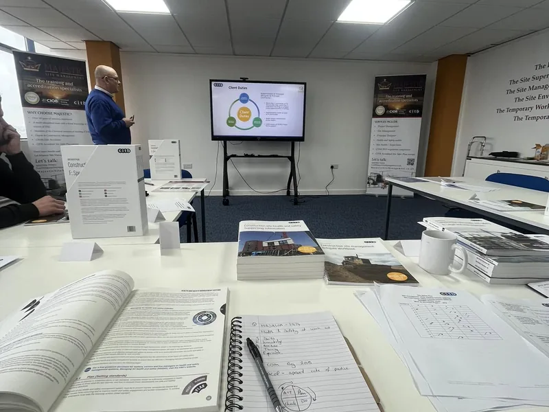 AJB Group staff taking the SMSTS site management safety training course